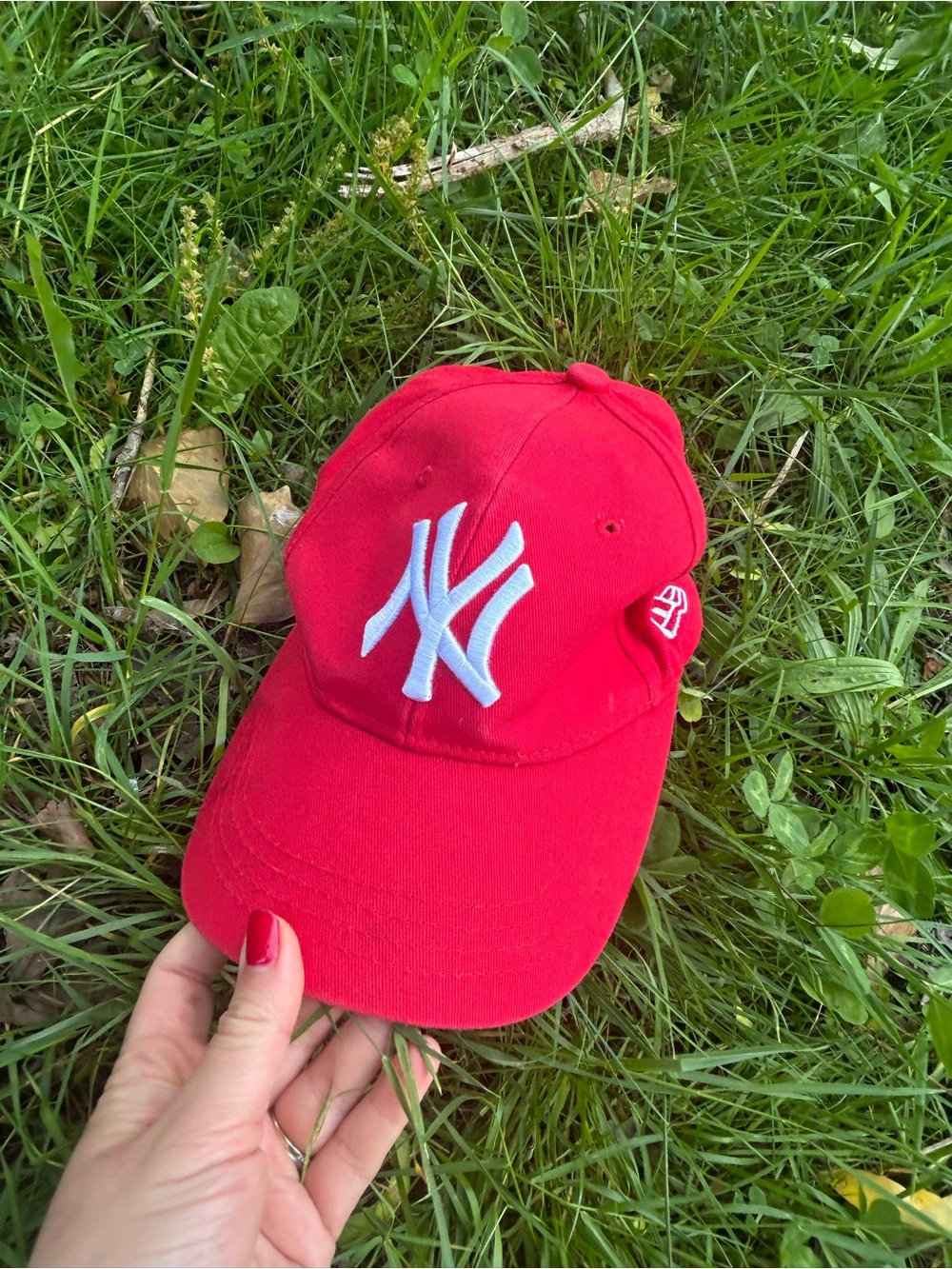 New Era Red New York Yankees Cap with White Logo